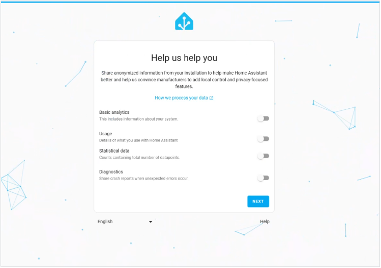 Home Assistant analytics list